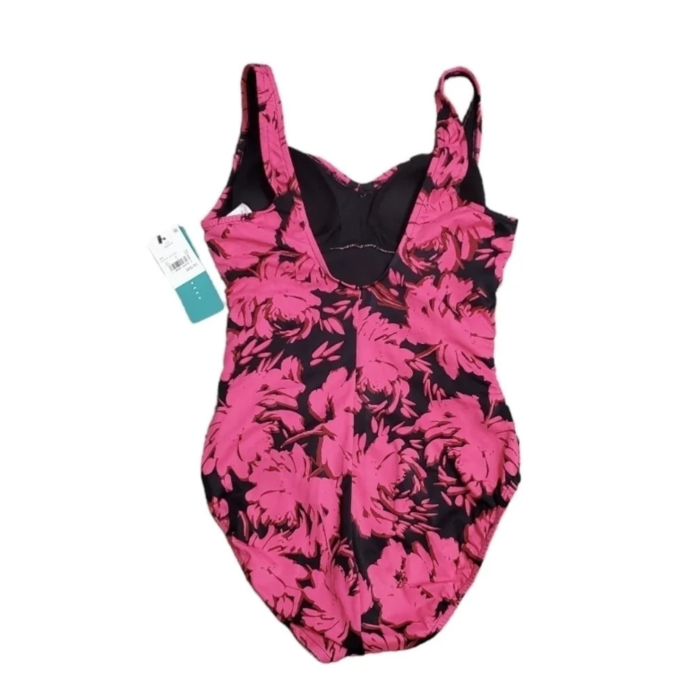 NWT Aqua Green Women's Cinch-Front One Piece Swimsuit S - Picture 5 of 7
